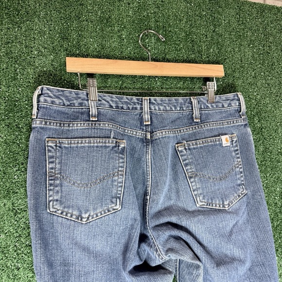 Carhartt Women's Flannel Lined Original Fit Straight Leg Jeans 14806 Sz 12 40x30 - Picture 6 of 14